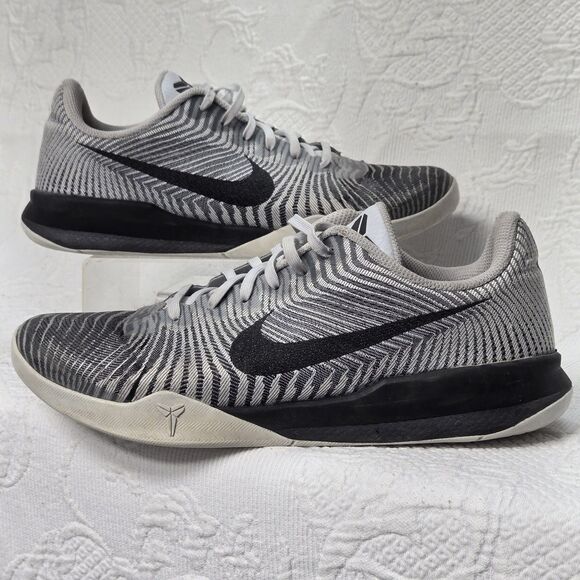 Nike Other - 2015 Nike Kobe Mentality 2 Grey Striped Canvas Sneakers Mens 9 Basketball Shoes